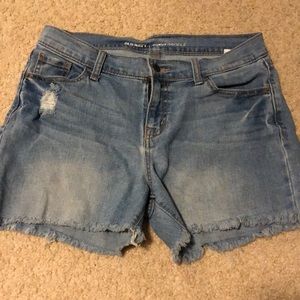 Cut off denim shorts